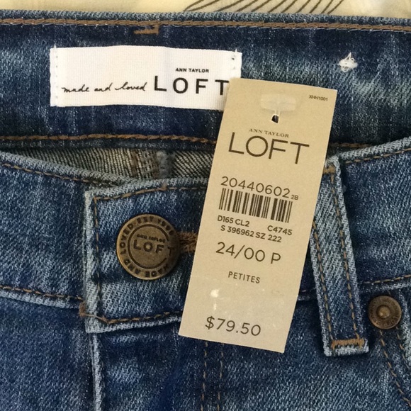ANN TAYLOR LOFT 24/00P BLUE DENIM JEAN - Picture 2 of 6